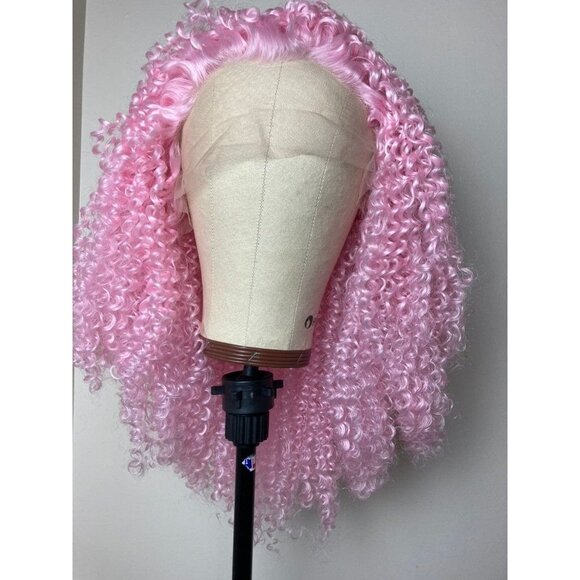 Pink Wig, Pinky Kinky Curly Wig - Picture 9 of 10